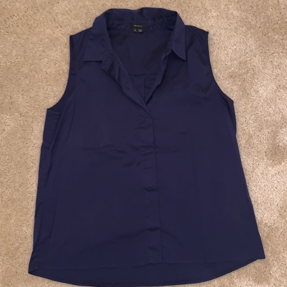 Theory Size L button up tank blouse - Picture 1 of 5